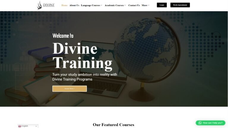 Divine Training website