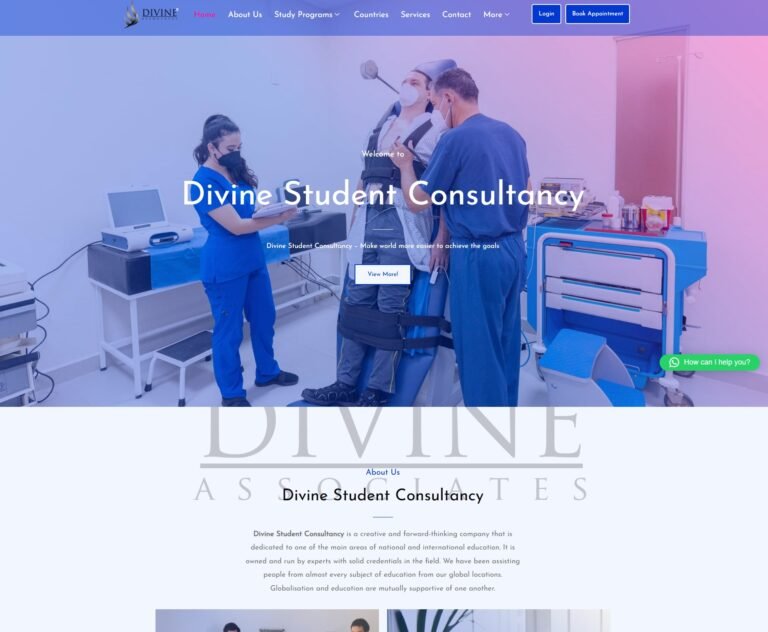Divine Student Consultancy website