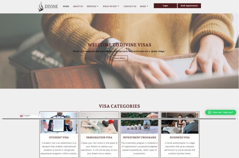 Divine Visas website