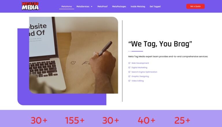 MetaTag Media website